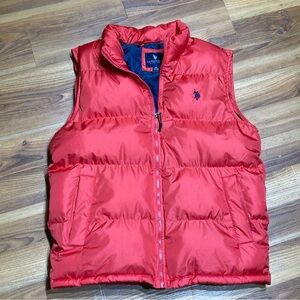U.S Polo Assn Vest Red Puffer Vest